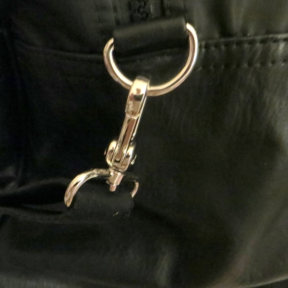 Juicy Couture Large Weekender Bag Black Silver Sequins Y2K Style New - Picture 10 of 13